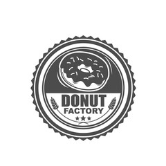 Vector logo, badge, symbol, icon template design with Donut Theme
