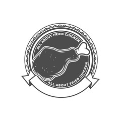 Vector logo, badge, symbol, icon template design for Fried Chicken Restaurant

