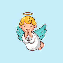 Cute Christmas Angel design mascot