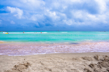 Tropical sandy beach with turquoise water, in Elafonisi, Crete, Greece