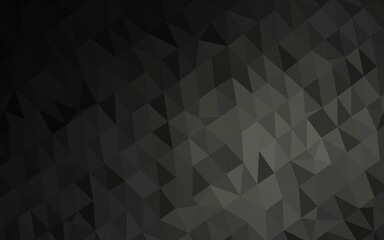 Fototapeta premium Dark Black vector polygonal pattern.