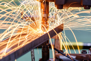 Fototapeta na wymiar Industrial welding spot nut automotive