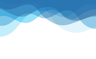 Abstract light blue ocean wave fluid layer background vector illustration