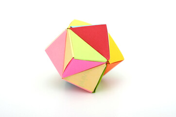 modular origami on white
