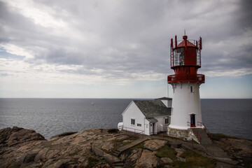 Fototapeta na wymiar Lindesnes lighthouse in Norway