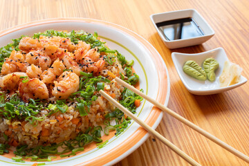 Japanese shrimp rice dish