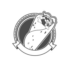 Vector logo, badge, symbol, icon template design for Kebab Shop
