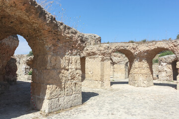 The ruins of the baths of Antonius Pius in Carthage