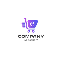 Shopping cart logo design 