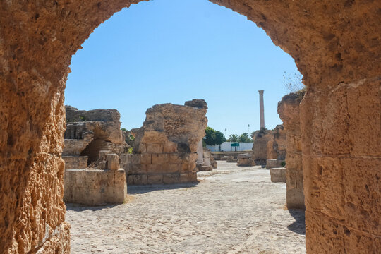The ruins of the baths of Antonius Pius in Carthage