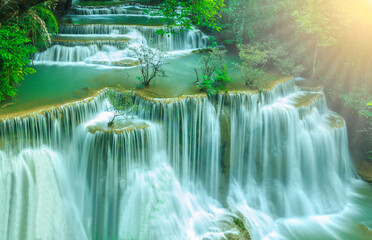 Beautiful Huai Mae Khamin Waterfall
