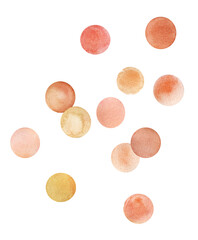 Watercolor illustration with various festive attributes of new Year holidays and Christmas. Decorations, plants and sweets