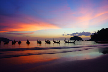 sunset on the beach