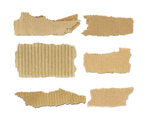 Kraft cardboard goffered. Cardboard ripped edge.