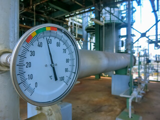 Temp gauge installed in a petrochemical plant