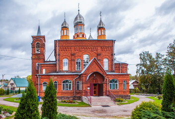 Fototapeta na wymiar Church of the Kazan Icon of the Mother of God. The city of Chudovo. Novgorod region. Russia