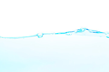 Water drop in freeze motion, macro shot.