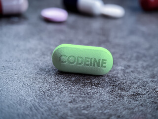 Obraz na płótnie Canvas Codeine opiate medication for pain