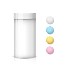 Pill bottle vector design.