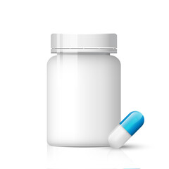 Pill bottle vector design.