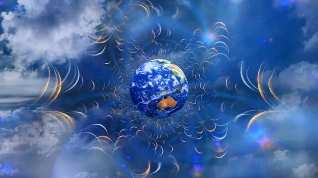 Planet Erath in clouds. High quality FullHD footage