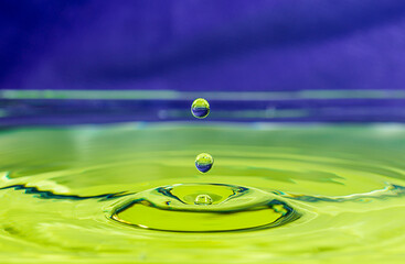 Beautiful reflection of water droplets