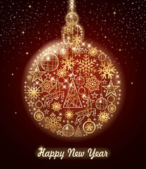 bright christmas ball light