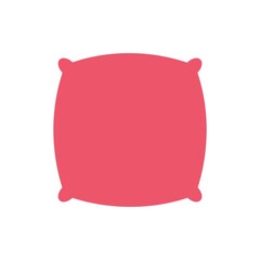 Pillow Flat Icon Color Design Vector Template Illustration