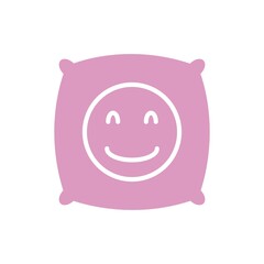 Pillow Flat Icon Color Design Vector Template Illustration