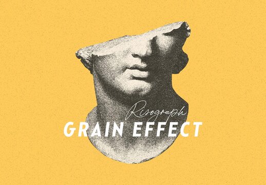 Risograph Grain Photo Effect Mockup