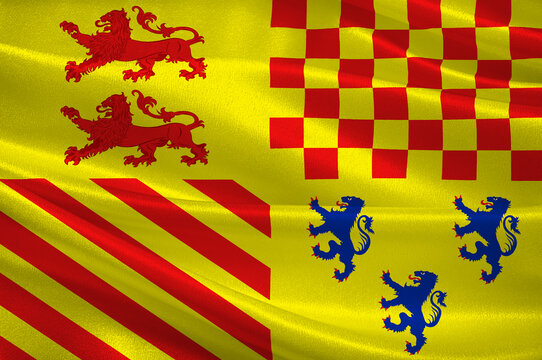 Flag of Correze, in Nouvelle-Aquitaine is the largest administrative region in France