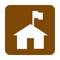 Brown rangers station symbol 