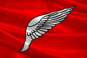 Flag of Ales in Gard of Occitanie is a Region of France