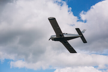 airplane in the clouds