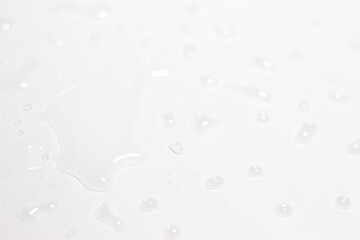 Water spill on white background