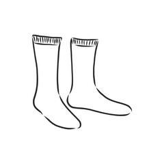 socks. Sketch style. Editable Vector Illustration isolated on white background. socks, vector sketch illustration
