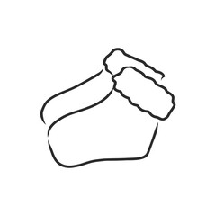 socks. Sketch style. Editable Vector Illustration isolated on white background. socks, vector sketch illustration