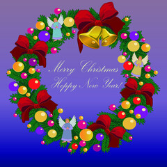 christmas wreath with bells