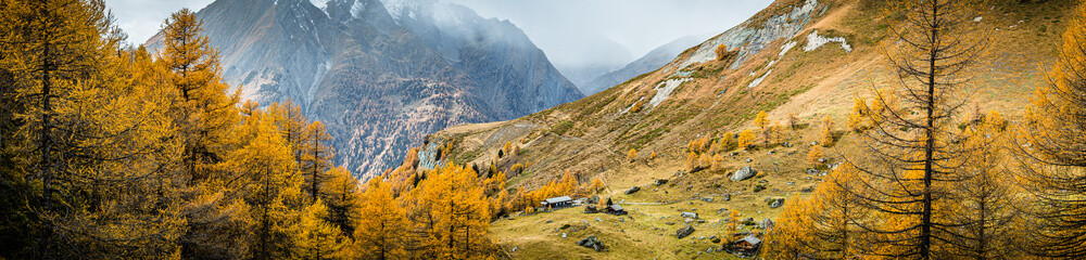 Farbenfroher Herbst in den Alpen