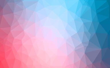 Light Blue, Red vector triangle mosaic template.