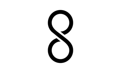 Fototapeta premium number eight vector logo