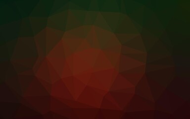 Obraz premium Dark Green, Red vector abstract polygonal cover.