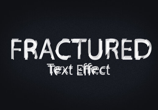 Fractured Text Effect Mockup