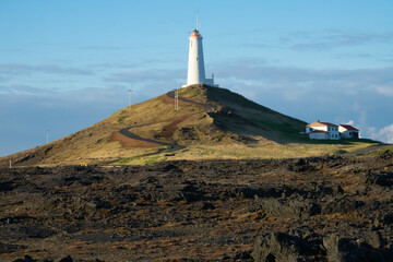 islande, phare de la région Reykjanes 