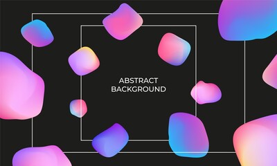 Trendy abstract background with colorful gradient shapes. 