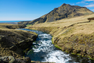 Islande, cascade skogafoss