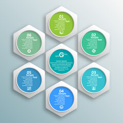 Abstract 3D Paper Infographics. Business template .Vector illustration