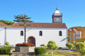 Fototapeta na wymiar Iglesia de San Pedro, Breña Alta, Canarias