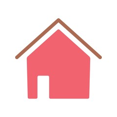 Home Flat Icon Color Design Vector Template Illustration