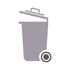 Trash Can Icon Color Design Vector Template Illustration